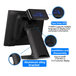 เครื่องบันทึกเงินสดแบบ All-in-One หน้าจอสัมผัสขนาด 15.6 นิ้ว ระบบปฏิบัติการ Win10 ซีพียู J6412 รับประกัน 2 ปี สายเคเบิลแบบซ่อน ขาตั้งอะลูมิเนียม (อุปกรณ์เสริม) - Product Image 4
