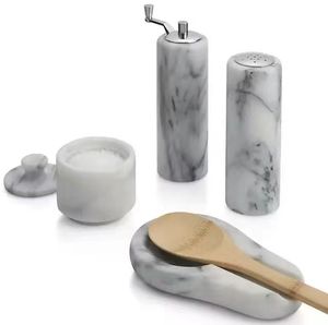 Nordic Kitchen Storage Marble Stone <strong>Tea</strong> Sugar Salt Coffee Holder <strong>Canister</strong> <strong>Sets</strong> Seasoning Container Jar Food Storage Spice Bottle - Product Image 5