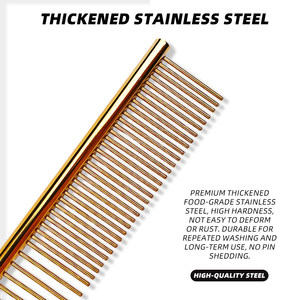 Hot Sale Durable Stainless Steel <b>Pet</b> Grooming Comb Hair Removal <b>Brush</b> For Dogs Cats Knots Loose Hair - Product Image 6