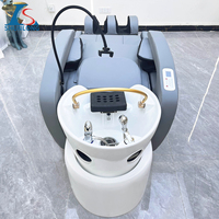 Salon de coiffure électrique automatique de luxe moderne unité de lavage à contre-courant lit de massage pour meubles chaise avec shampoing et bol
