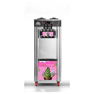 Máquina comercial para hacer helados de servicio suave para uso en <span class=keywords><strong>restaurante</strong></span>, acero inoxidable, 3 sabores, 1600W - Product Image 1