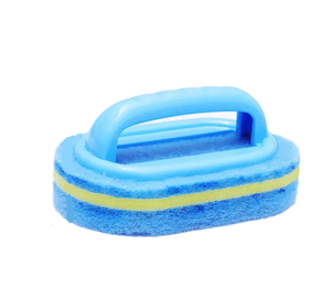 Éponge en <span class=keywords><strong>plastique</strong></span> domestique brosse de nettoyage de cuisine avec poignée <span class=keywords><strong>pour</strong></span> le nettoyage de la vaisselle de fenêtre brosse de bain poignée éponge - Product Image 1