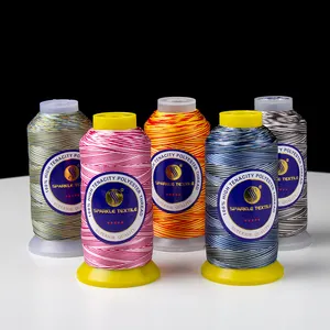 Nhà Sản Xuất Rainbow Multicolor Thông Số Kỹ Thuật Khác Nhau High Tenacity Thread 100% Sợi Polyester
