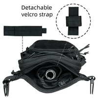 Sac de cuisse tactique Molle Tan découpé au laser unisexe Sac de taille multi-usage avec fermeture à glissière et doublure en PVC pour outils de chasse