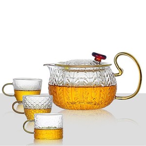 Hochwertige Glas teekanne Haushalt Hoher Boro silikat glas kessel Hitze beständige Blume Teekanne Büro Teekanne Tee Trenn kanne - Product Image 5