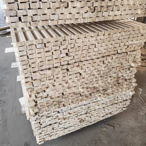 Composant de volet en bois massif, cadre de fenêtre, persienne horizontale verticale, panneau de stores en bois - Product Image 1