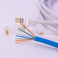 Cable de Red LAN Cat6A Cat6 SFTP UTP 23AWG de Cobre Sólido, 10G Gigabit Ethernet, Pasa la Prueba Fluke, Cable de Conexión de 305M HDPE