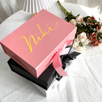 Boîtes d'emballage pliables en papier cartonné avec logo personnalisé, blanches, pour nœuds papillon, vêtements, cadeaux, avec couvercle magnétique