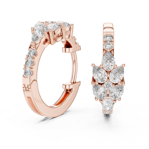 Pendientes de Diamantes Cultivados en Laboratorio para Mujer, Diseño de Moda, Corte Elegante, Joyería para Bodas y Fiestas - Product Image 2