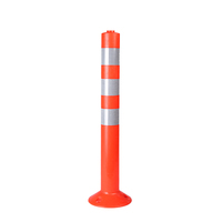 Barrières de circulation flexibles en PU réfléchissantes 78 cm, poteaux de signalisation routière, délimiteurs, avertissements, poteaux de stationnement
