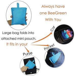 Factory Sale Eco-friendly 190T Polyester <b>Foldable</b> <b>Shopping</b> <b>Bag</b> Reusable Grocery <b>Bag</b> with Printed Gift Promotion From Ningbo - Product Image 2