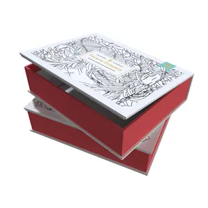 Customized Logo Luxury Grey Hard Case Board Packaging White Book Shape Rigid Cardboard Gift Boxes