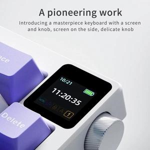 High-bright Wear-resistant TFT-<strong>color</strong> Screen Ajazz AK650 Tri-mode Wireless Mechanical Keyboard With Screen <strong>Knob</strong> RGB Light - Product Image 5