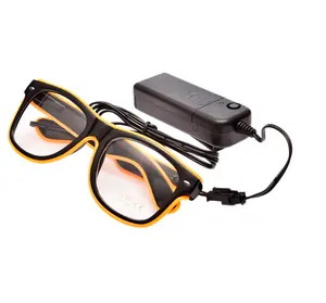 Gafas LED con logotipo personalizado, gafas inteligentes luminosas calientes activadas por sonido con Led