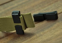 Boucle de réglage rapide à glissière noire en Oxford pour sangle de sac à dos tactique Molle 25/38/50mm