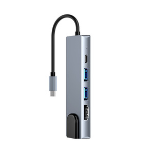 Adaptateur de port chaud 5 en 1 Port Ethernet Pd <span class=keywords><strong>Usb</strong></span> 3.0 Port Type c vers <span class=keywords><strong>Usb</strong></span> <span class=keywords><strong>Hub</strong></span> <span class=keywords><strong>Usb</strong></span> c vers <span class=keywords><strong>Hub</strong></span> <span class=keywords><strong>Lan</strong></span> pour ordinateurs portables macbook - Product Image 1