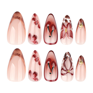 Vente en gros 3856 <span class=keywords><strong>ongles</strong></span> chic en amande avec design floral élégant <span class=keywords><strong>faux</strong></span> <span class=keywords><strong>ongles</strong></span> presse sur <span class=keywords><strong>ongles</strong></span> <span class=keywords><strong>ongles</strong></span> artificiels personnaliser - Product Image 5