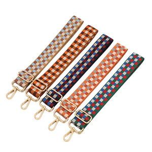 REWIN Trendy regolabile Crossbody Nylon Canvas Bag Strap Belt Colorful Woven Checkerboard reticolo borsa sostituzione della cinghia della chitarra - Product Image 2