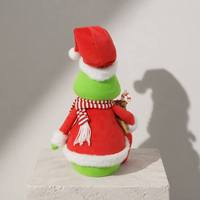 Elfe de Noël vert chantant et dansant, poupée en peluche moderne, sac cadeau bonbons, fonctionnant sur piles, ornement de table de Noël pour salon