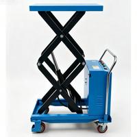 Table élévatrice semi-électrique : levage et abaissement stables d'objets lourds, chariot à ciseaux hydraulique électrique à performance stable