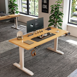 Chiều Cao Có Thể Điều Chỉnh Bàn Điện Quản Lý Đứng Văn Phòng Động Cơ Kép Duy Nhất Ngồi Bằng Gỗ Tự Động Máy Tính Xách Tay Thiết Kế Bàn Điện - Product Image 1