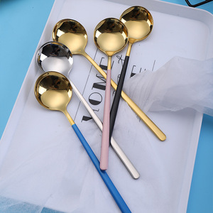 ช้อนสแตนเลส 304: หัวกลม, แบบเกาหลี, สำหรับเด็ก, ไอศกรีม, โรงแรมระดับไฮเอนด์ - Product Image 3