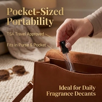 Flacon de parfum portable anti-fuite avec capuchon anti-poussière, multi-capacités, pour échantillons et voyages