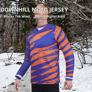 Camiseta de Ciclismo de Manga Larga para Hombre, Transpirable, Anti-UV, de Secado Rápido, Resistente al Viento, Talla Grande, para Verano, MX, BMX, MTB, Motocross - Product Image 2