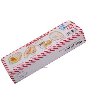 Özel Logo baskı Hamburger yağı geçirmez doku ambalaj kağıt sandviç yağlı gıda sınıfı gıda ambalaj silikon kağıt