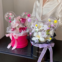 Haute qualité Transparent acrylique Bobo balle ronde étreignant fleur seau boîte fleur emballage boîte