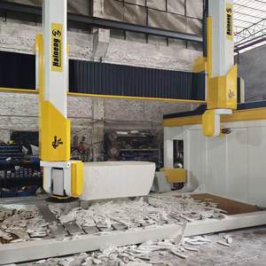 Centre d'usinage CNC à 6 axes à double tête pour le traitement de la pierre, scie à pont pour marbre et granit, machine de sculpture 3D - Product Image 5