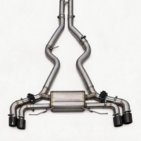 DZ pour 440i/340i/550i F36 F30/F32/F33 Downpipe d'échappement personnalisé en acier inoxydable poli miroir avec valve, garantie de 3 ans