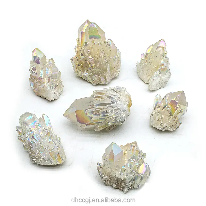 Wholesale Natural Crystal White Clear Cluster Aura Clear Quartz Pineapple Cluster For Fengshui decoration