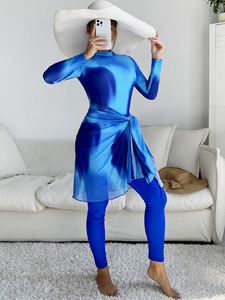 <span class=keywords><strong>Burkini</strong></span> Musulman Modeste à Manches Longues pour Femme, Maillot de Bain Islamique Couvrant Intégralement avec Hijab - Product Image 6