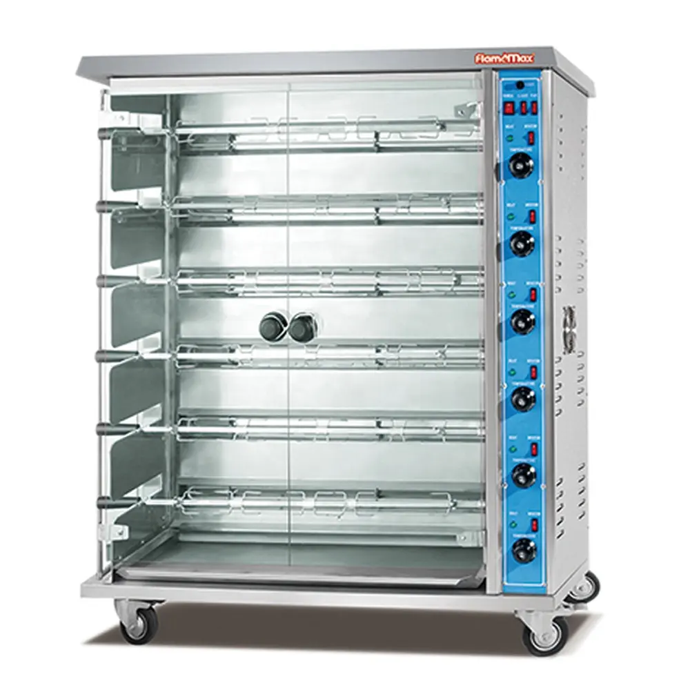 HEJ-6P New type 6 Rod Vertical Electric Rotisserie oven