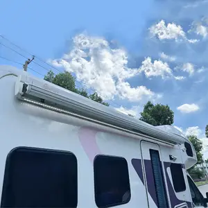 Awnlux High-strength Aluminum Alloy Frame Thickened Oxford Fabric Manual Control Sunshade Caravan RV Awnings Accessories