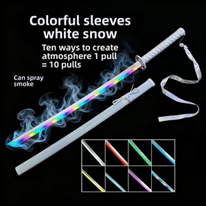 <span class=keywords><strong>Épée</strong></span> en bois <span class=keywords><strong>Tanjiro</strong></span> à effet de fumée, accessoire de cosplay lumineux, sabre laser Nichirin, jouet <span class=keywords><strong>épée</strong></span> Shusui, <span class=keywords><strong>épée</strong></span> d'anime - Product Image 4