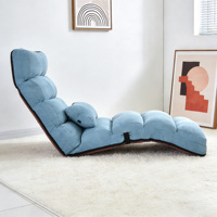 Fauteuil Pliant Relaxant, Chaise Longue de Sol Réglable 5 Positions, Sans Assemblage, Légère, pour Intérieur, Salon