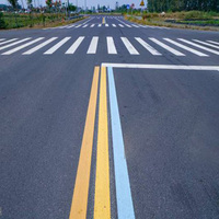 Peinture thermoplastique pour marquage routier en Thaïlande, zone résidentielle, faible bruit après pose sur chaussée
