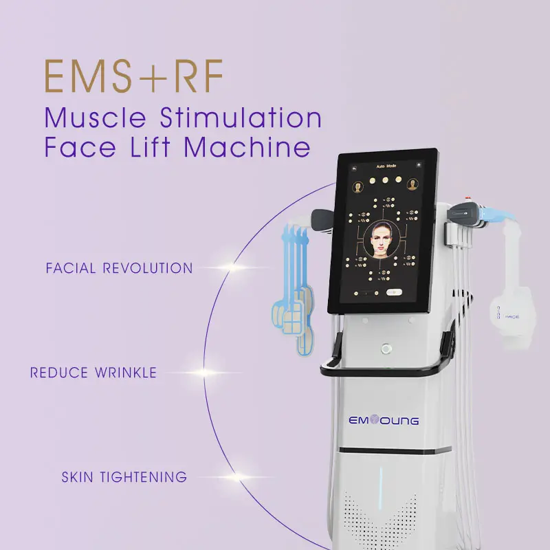최신 Ems rf 근육 자극 얼굴 조각 Ems rf 리프팅 얼굴 관리 미용 기계