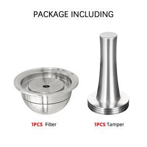 1Pod 1Tamper Set 80ml/2.4oz Capsule de café en métal en acier inoxydable compatible avec Vertuoline GCA1 <span class=keywords><strong>Delonghi</strong></span> ENV135S Maker - Product Image 3