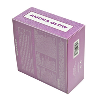 Coffret Cadeau Cosmétique Crème Visage et Crème Contour des Yeux de Luxe, Emballage Personnalisé Écologique Recyclable, Imprimé Texturé Pailleté Violet