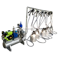 Machine à traire portative de haute qualité de vache avec le composant de moteur de noyau de pompe à vide de seau de quatre seaux
