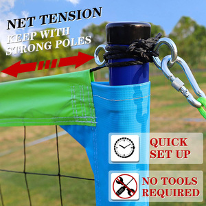 <span class=keywords><strong>Filet</strong></span> d'entraînement de <span class=keywords><strong>volley</strong></span>-ball réglable de 32 * 8 pieds, 3 hauteurs et montage facile, adapté à la compétition, multi-sports, utilisation en intérieur et en extérieur - Product Image 3