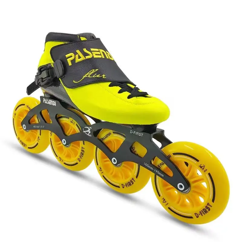 Koolstofvezel Speed Inline Skate Professionele 4*110Mm Koolstofvezel Speed Inline Skate