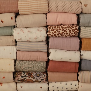 Hữu Cơ Bông Swaddle Chăn Với Sọc Và Lá Thiết Kế Siêu Mềm OEKO-TEX 100 Bé Bộ Đồ Giường In Kỹ Thuật Số - Product Image 6