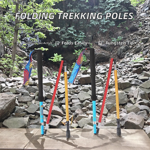 Bastones de Trekking Plegables Profesionales de Aleación de Aluminio con Mango de EVA para Correr al Aire Libre, Hacer Trekking y Escalar Montañas - Product Image 2