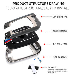 Funda de Silicona y Aleación de Zinc para Llaves de Coche Vinfast FADIL LUX SA VF6 9 8 VF Wild Zhonghua <span class=keywords><strong>V3</strong></span> V5 V7 E34, Llavero, Bolsa para Llaves - Product Image 6
