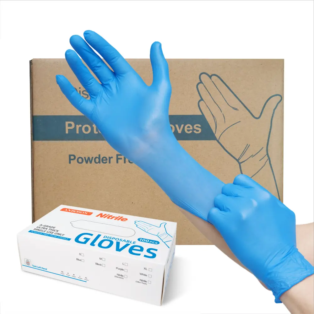 Nouvel arrivage gants en Nitrile certifiés sans poudre, sans Latex, 100% purs pour l'examen médical