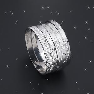 JXX Fashion Jewelry <b>Charm</b> <b>Bracelet</b> Women Silver Plated Brass Bangle - Product Image 1